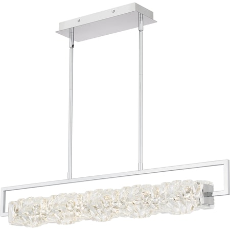 Quoizel Klass Linear Chandelier Led Light Polished Chr PCKLA137C